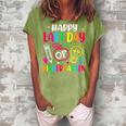 Happy Last Day Of Kindergarten School Funny Teacher Students  Women's Loosen Crew Neck Short Sleeve T-Shirt Green