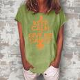 Keep Calm And Give Me Candy Trick Or Treat Halloween Women's Loosen Crew Neck Short Sleeve T-Shirt Green