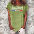 Stars Stripes Reproductive Rights Patriotic 4Th Of July Women's Loosen Crew Neck Short Sleeve T-Shirt Green