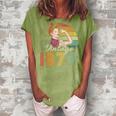 Vintage 1977 Limited Edition 1977 45Th Birthday 45 Years Old Women's Loosen Crew Neck Short Sleeve T-Shirt Green