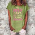 Vintage July 1977 45Th Birthday Being Awesome Women Women's Loosen Crew Neck Short Sleeve T-Shirt Green