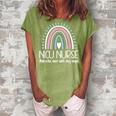 With Tiny Steps Nicu Nurse Neonatal Intensive Care Unit Women's Loosen Crew Neck Short Sleeve T-Shirt Green