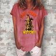 Funny Scary Halloween 100 That Witch Witchy Cat Women's Loosen Crew Neck Short Sleeve T-Shirt Watermelon