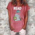 Funny Teacher Library Read Book Club Piggie Elephant Pigeons  Women's Loosen Crew Neck Short Sleeve T-Shirt Watermelon