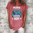 Mama Of The Birthday Boy Matching Family Video Gamer Party Women's Loosen Crew Neck Short Sleeve T-Shirt Watermelon