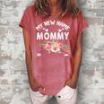 My New Name Is Mommy Est 2022 New Mom Expecting Parents Women's Loosen Crew Neck Short Sleeve T-Shirt Watermelon