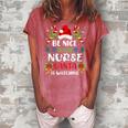 Nurse Christmas - Be Nice To The Nurse Santa Is Watching Women's Loosen Crew Neck Short Sleeve T-Shirt Watermelon