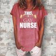 This Is What A Gay Nurse Looks Like Lgbt Pride Women's Loosen Crew Neck Short Sleeve T-Shirt Watermelon