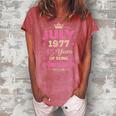 Vintage July 1977 45Th Birthday Being Awesome Women Women's Loosen Crew Neck Short Sleeve T-Shirt Watermelon