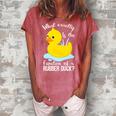 What Exactly Is The Function Of A Rubber Duck Ducks Women's Loosen Crew Neck Short Sleeve T-Shirt Watermelon