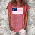 Womens Liberty And Justice For All Betsy Ross Flag American Pride Women's Loosen Crew Neck Short Sleeve T-Shirt Watermelon