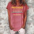 Womens Pro Choice Definition Womens Rights Feminist Retro Women's Loosen Crew Neck Short Sleeve T-Shirt Watermelon