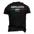 Abruzzo Italian Name Italy Flag Italia Surname Men's 3D T-Shirt Back Print Black