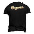 Bayonneretro Art Baseball Font Vintage Men's 3D T-Shirt Back Print Black