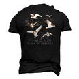 Flock Of Beagulls Beagle With Bird Wings Dog Lover Men's 3D T-Shirt Back Print Black