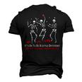 Heart Disease Awareness Dancing Skeleton Happy Halloween Men's 3D T-shirt Back Print Black