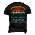 Theodore Roosevelt National Park North Dakota Buffalo Retro Men's 3D T-shirt Back Print Black