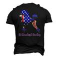 Patriotic Flag Poodle For American Poodle Lovers Men's 3D T-Shirt Back Print Black