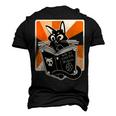 Retro Halloween Black Cat Witch Book Cat Lover Men's 3D T-shirt Back Print Black