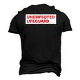 Unemployed Lifeguard Life Guard Men's 3D T-Shirt Back Print Black