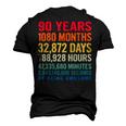 Vintage 90 Years Of Being Awesome Unique 90Th Birthday Men's 3D T-shirt Back Print Black