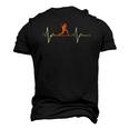 Vintage Baseball Player Heartbeat Baseball Men's 3D T-Shirt Back Print Black