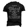 Wurst Behavior Oktoberfest Funny German Festival  Men's T-shirt 3D Print Graphic Crewneck Short Sleeve Back Print Black