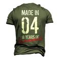 18Th Birthday Boys Girls Awesome Since 2004 18 Year Old  Men's 3D Print Graphic Crewneck Short Sleeve T-shirt Army Green