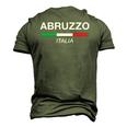 Abruzzo Italian Name Italy Flag Italia Surname Men's 3D T-Shirt Back Print Army Green