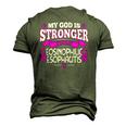 Allergic Oesophagitis Awareness Ribbon For Eoe Patients Men's 3D T-Shirt Back Print Army Green