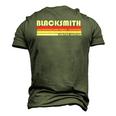 Blacksmith Job Title Profession Birthday Worker Idea Men's 3D T-Shirt Back Print Army Green