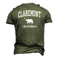 Claremont California Ca Vintage Distressed Sports Men's 3D T-Shirt Back Print Army Green