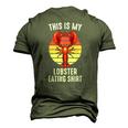 Crab &8211 This Is My Lobster Eating &8211 Shellfish &8211 Chef Men's 3D T-Shirt Back Print Army Green