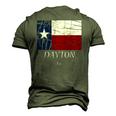 Dayton Tx Texas Flag City State Men's 3D T-Shirt Back Print Army Green