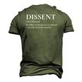 Definition Of Dissent Differ In Opinion Or Sentiment Men's 3D T-Shirt Back Print Army Green