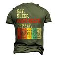 Eat Sleep Make Beats Beat Makers Music Producer Mens Dj Dad Men's 3D T-shirt Back Print Army Green