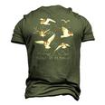 Flock Of Beagulls Beagle With Bird Wings Dog Lover Men's 3D T-Shirt Back Print Army Green