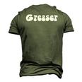 Fun Retro 1950&8217S Vintage Greaser White Text Men's 3D T-Shirt Back Print Army Green