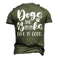Funny Book Lovers Reading Lovers Dogs Books And Dogs  Men's 3D Print Graphic Crewneck Short Sleeve T-shirt Army Green