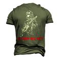 Halloween Rock Party Dancing Guitar Skeleton Playing Rock Men's 3D T-shirt Back Print Army Green