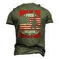 Home Of The Free Because My Brother Is Brave Soldier Men's 3D T-Shirt Back Print Army Green