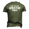 Jcombs Houston Texas Lone Star State Men's 3D T-Shirt Back Print Army Green
