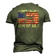 Joe Biden Happy Falling Off Bicycle Biden Bike 4Th Of July Men's 3D T-Shirt Back Print Army Green