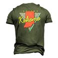 Kokomo Indiana Retro Triangle In City Men's 3D T-Shirt Back Print Army Green