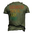 Legend Since July 1982 40Th Birthday 40 Years Old Vintage Men's 3D T-shirt Back Print Army Green