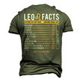 Leo Facts Zodiac Sign Astrology Birthday Horoscope Men's 3D T-shirt Back Print Army Green