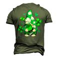 Love Gnomes Irish Shamrock St Patricks Day Four Leaf Clover  Men's T-shirt 3D Print Graphic Crewneck Short Sleeve Back Print Army Green