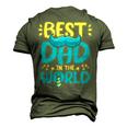 Mens Best Dad In The World For A Dad   Men's 3D Print Graphic Crewneck Short Sleeve T-shirt Army Green