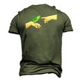 Michelangelo Angry Green Parrotlet Birb Memes Parrot Owner Men's 3D T-Shirt Back Print Army Green