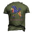 Patriotic Flag Poodle For American Poodle Lovers Men's 3D T-Shirt Back Print Army Green